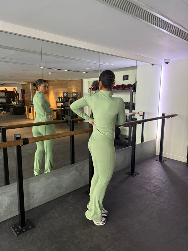 Dollar Green Bavino High Waisted Flares