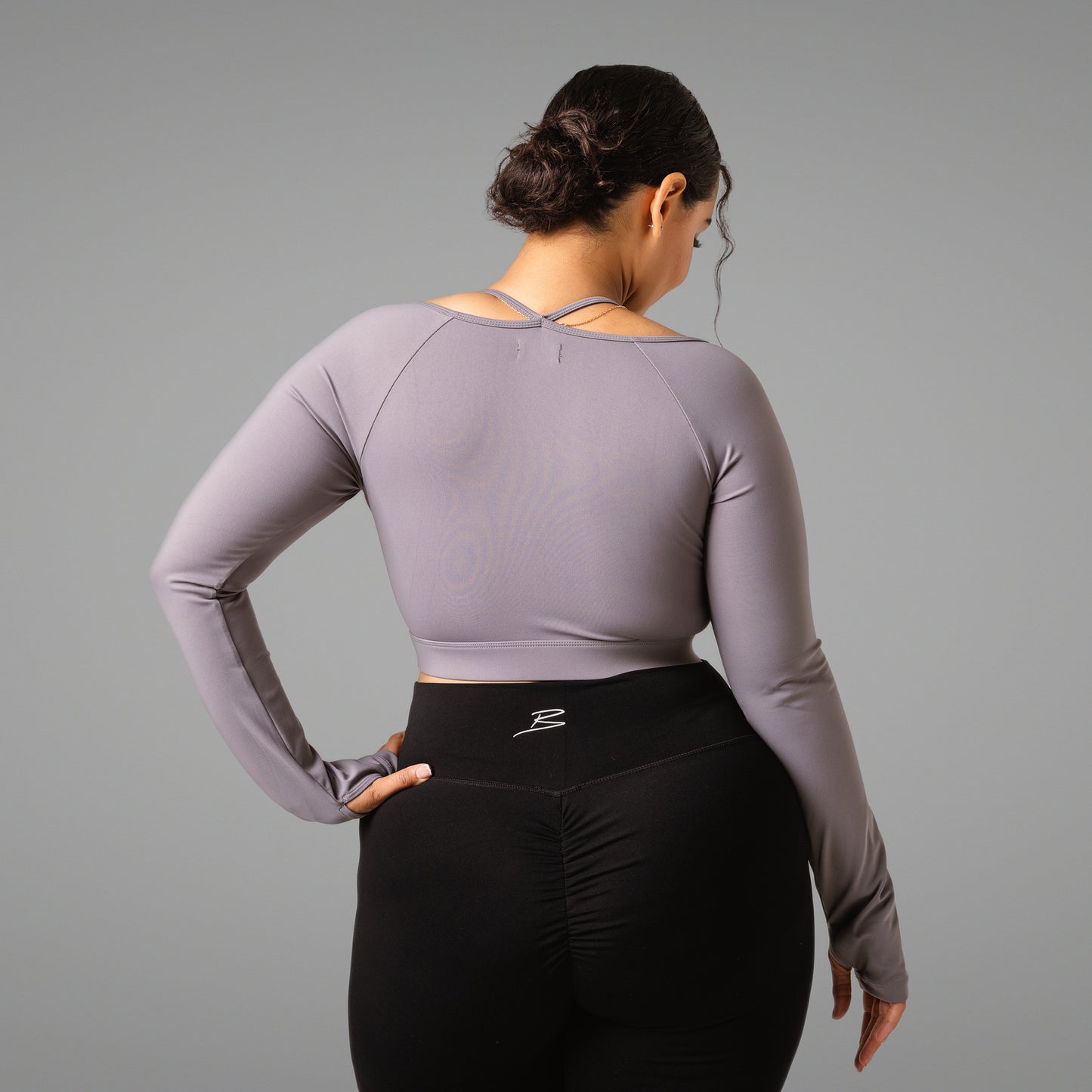 Stone Grey Trini Crop Top