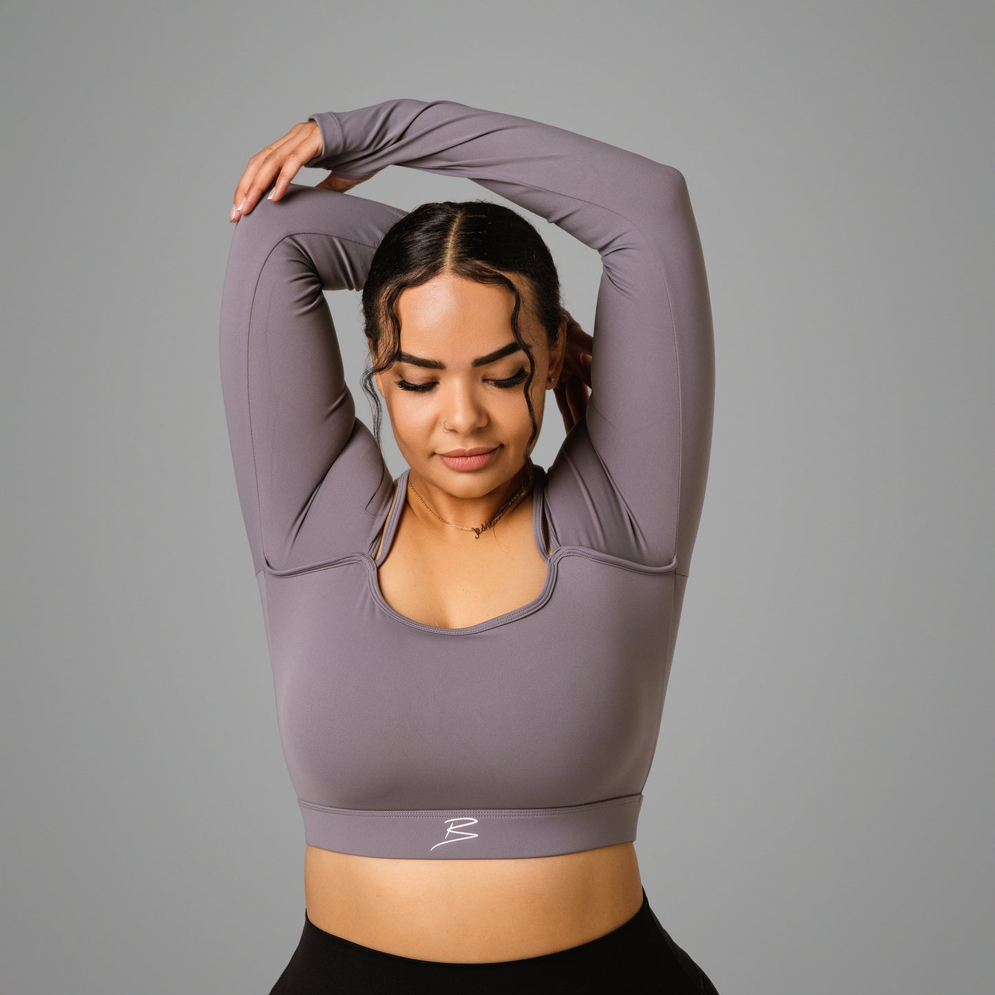 Long Sleeve Trini Crop Top